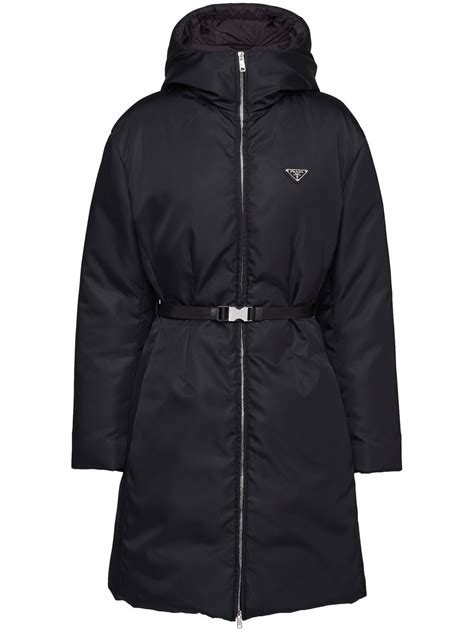 prada coat with fur hood|prada women's down coat.